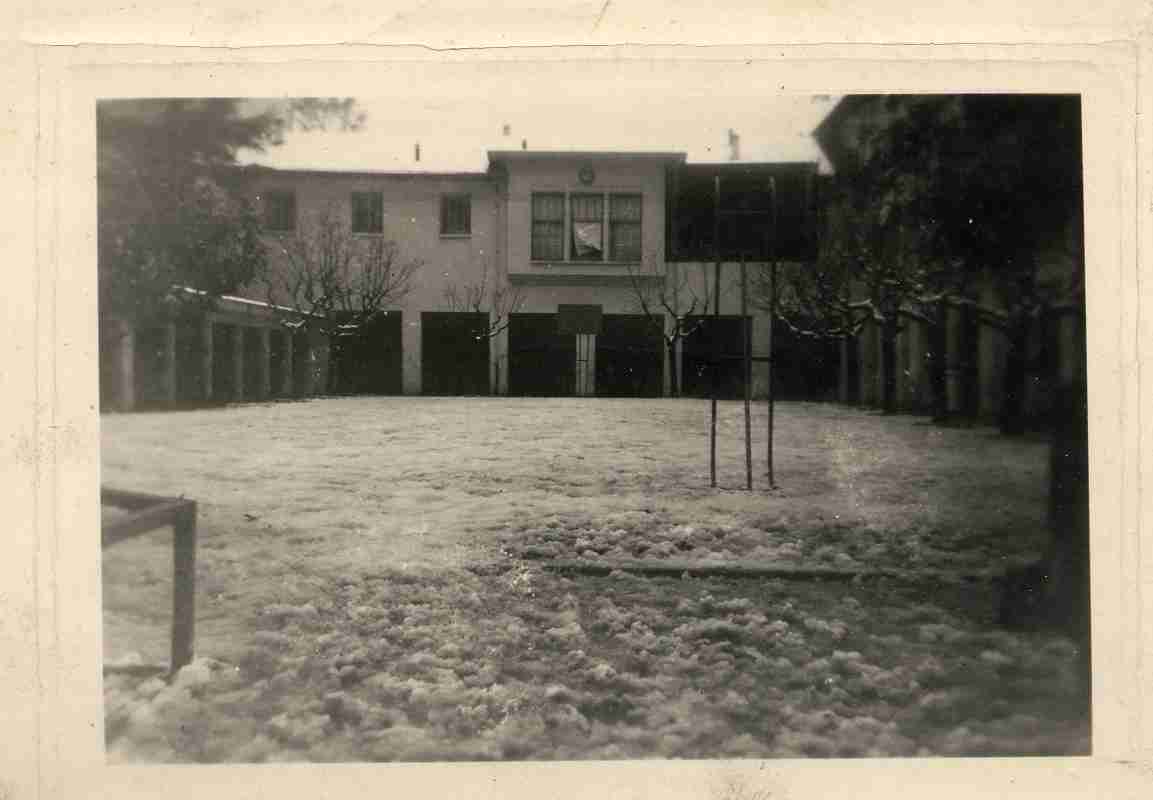 Fvrier 1956 : Lyce Luciani sous la neige
