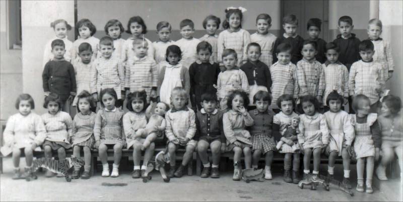 1952-53 :section des 4-5ans Maternelle Pasteur